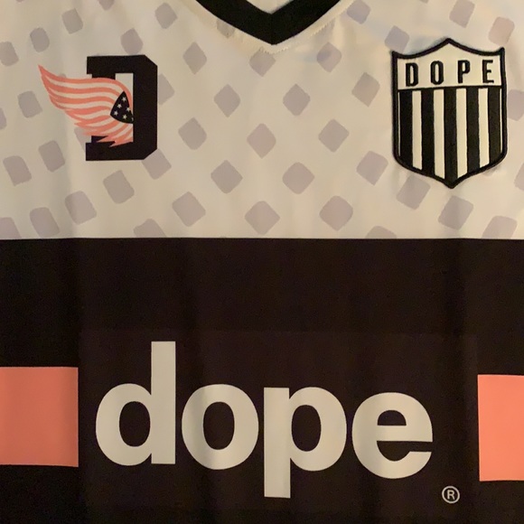 Dope soccer jersey 9 medium white black pink - Picture 2 of 3